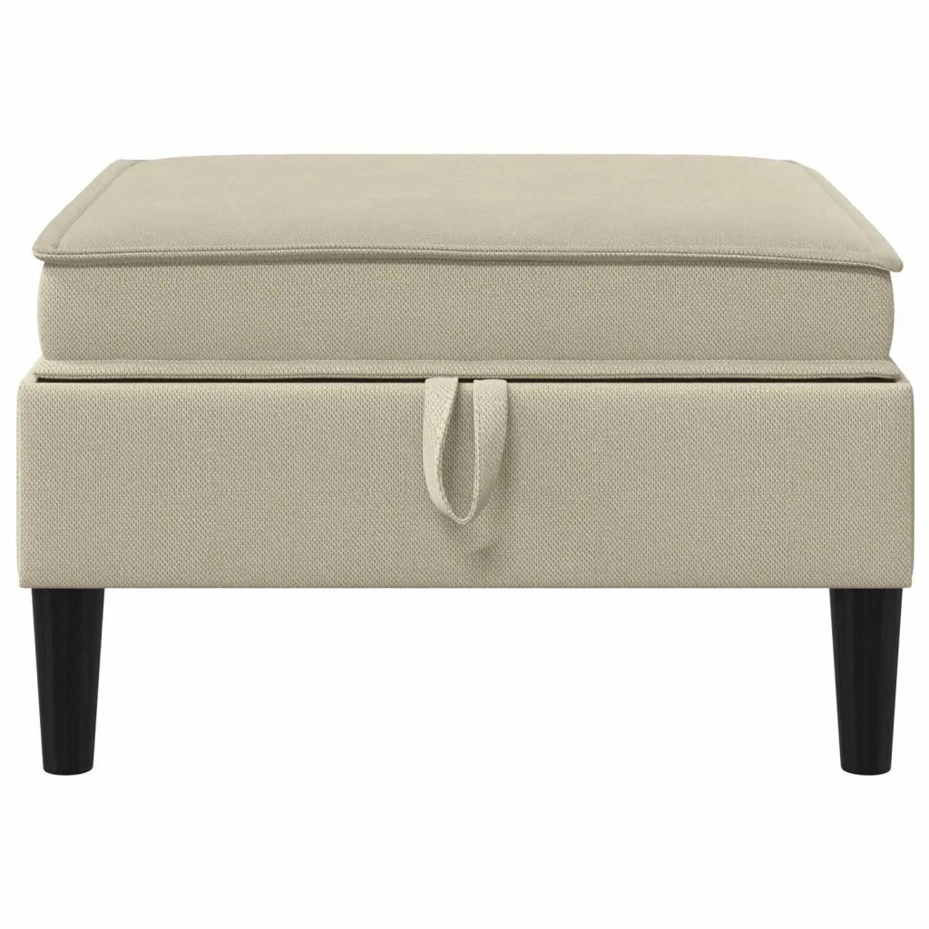 Pouf con Storage Sabbia Velluto