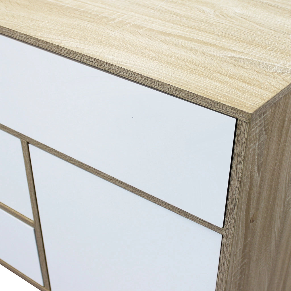 Madia con tre cassetti e un anta in Legno Composito cm 119x39 5x85 6 - GRADY