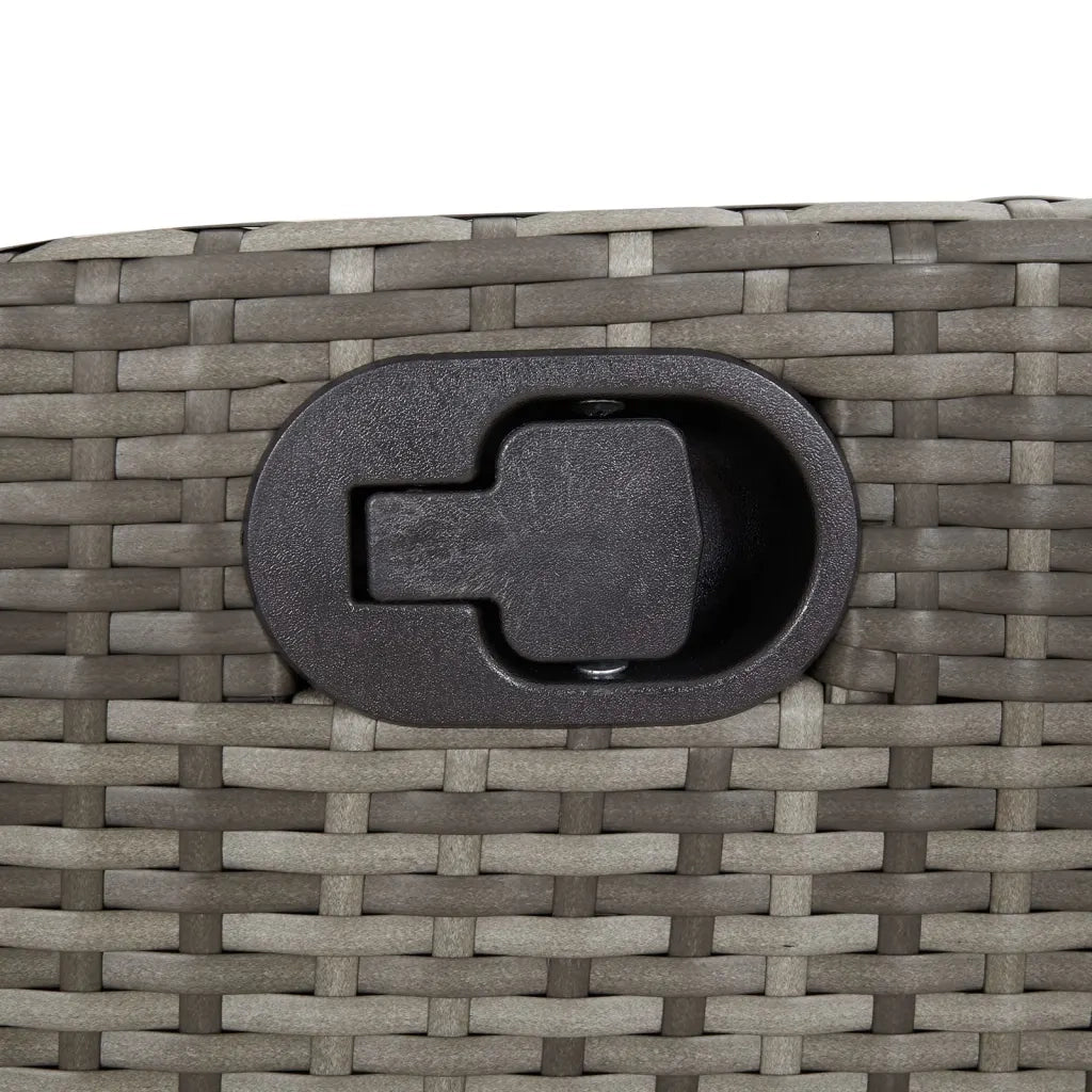 Set da Pranzo da Giardino 9 pz con Cuscini in Polyrattan Grigio 3212485