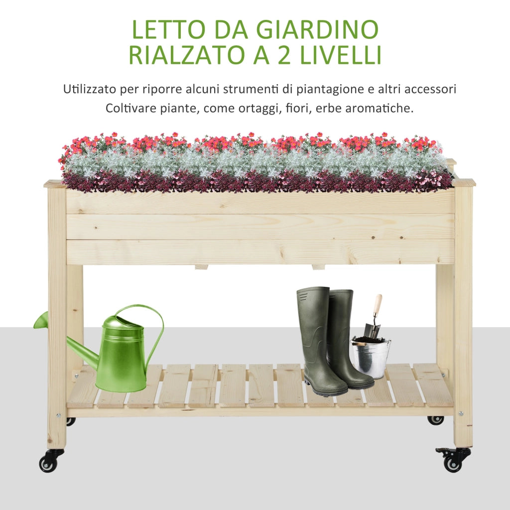 Letto Contenitore in Legno con Rotelle e Ripiano ¨C Zephmum ¨C 118x55x83cm