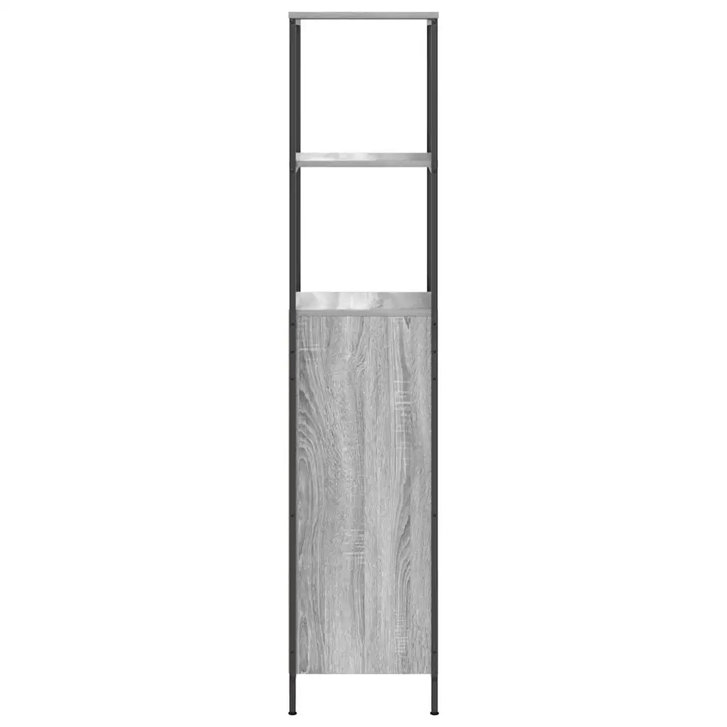 Mobile da Bagno con Ripiani Grigio Sonoma 36x35x165 cm 861910