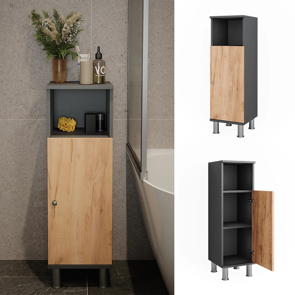 Vicco Mobile midi Antracite/quercia dorata 30 x 95 cm