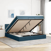 Struttura Letto Pouf con Materasso 160x200 cm in Velluto 3311931