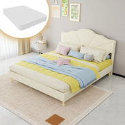 Letto Contenitore Imbottito con Materasso ¨C MINIMAL ¨C Velluto Beige 160x200