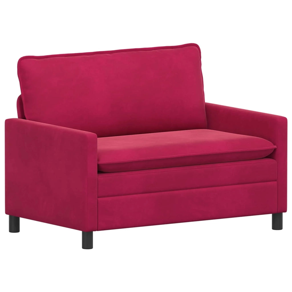 Set di divani 2 pz Rosso Vino Velluto 3417029