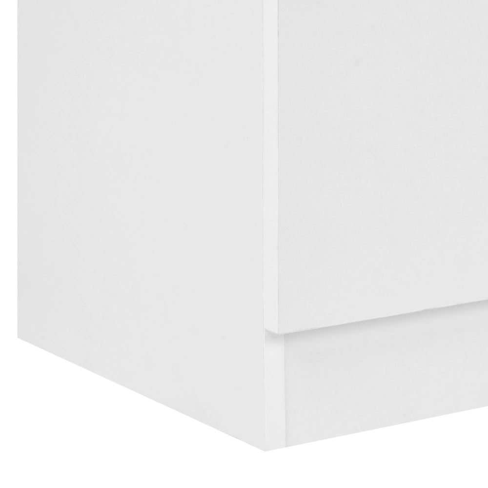 Porta TV in truciolato bianco 102 cm 2 cassetti portaoggetti 2 ripiani Soggiorno di design scandinavo