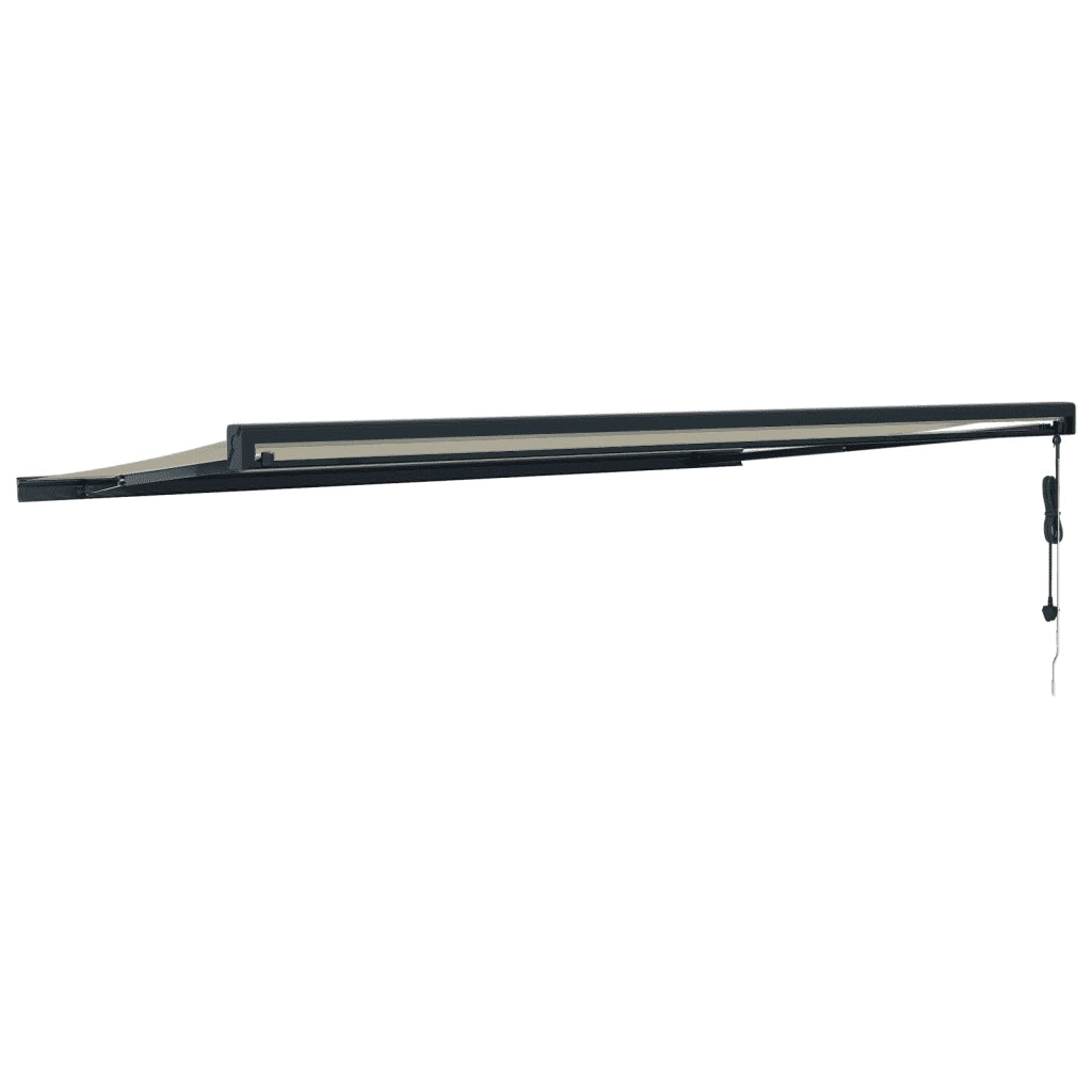 Tenda da Sole Retrattile Crema 5x3 m in Tessuto e Alluminio 3154605