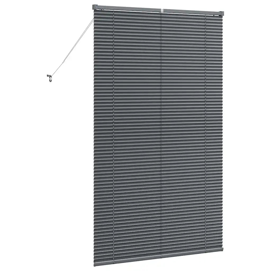 vidaXL Tenda per Finestra con tende Manuale Grigio scuro Alluminio