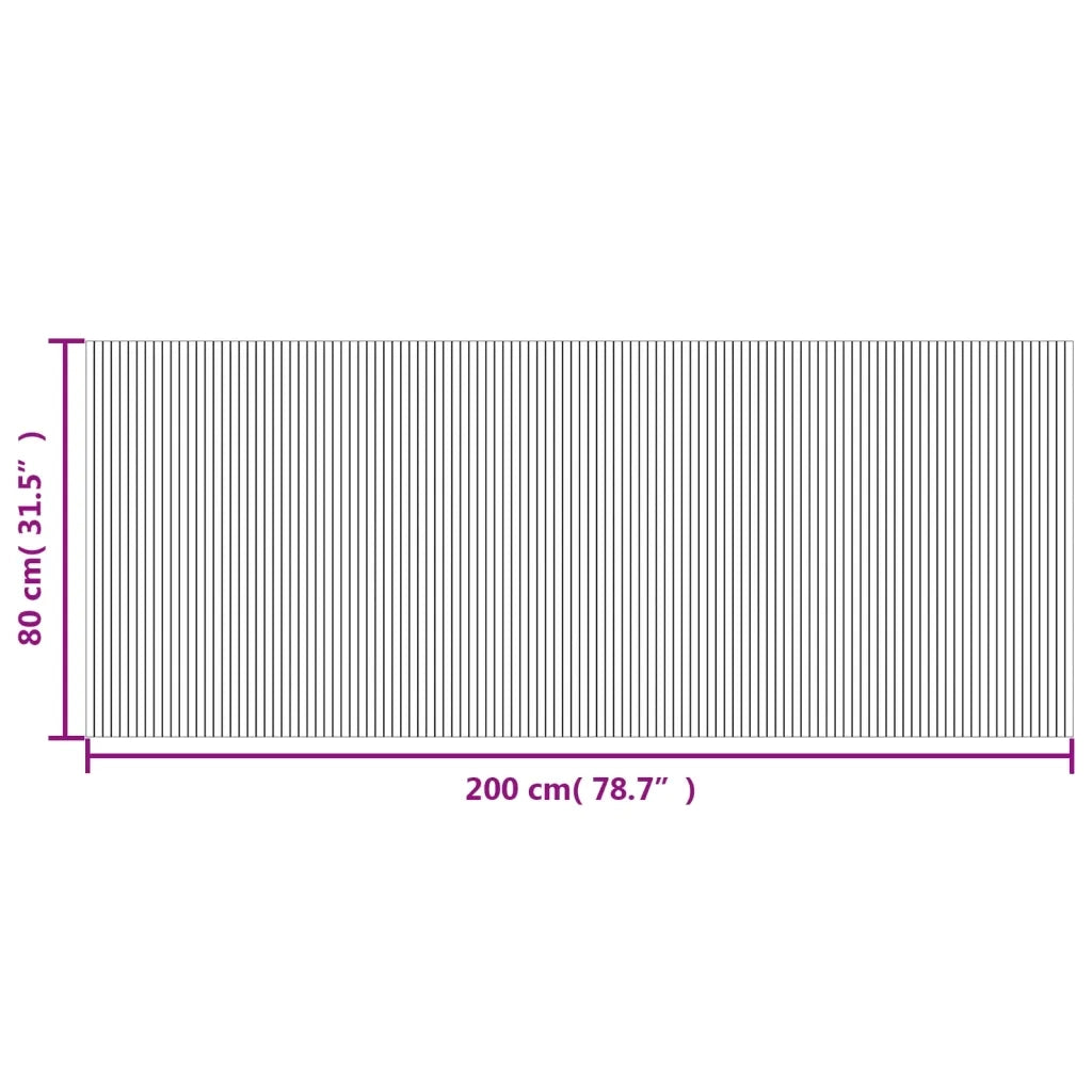 Tappeto Rettangolare Nero 80x200 cm in BambÃ¹
