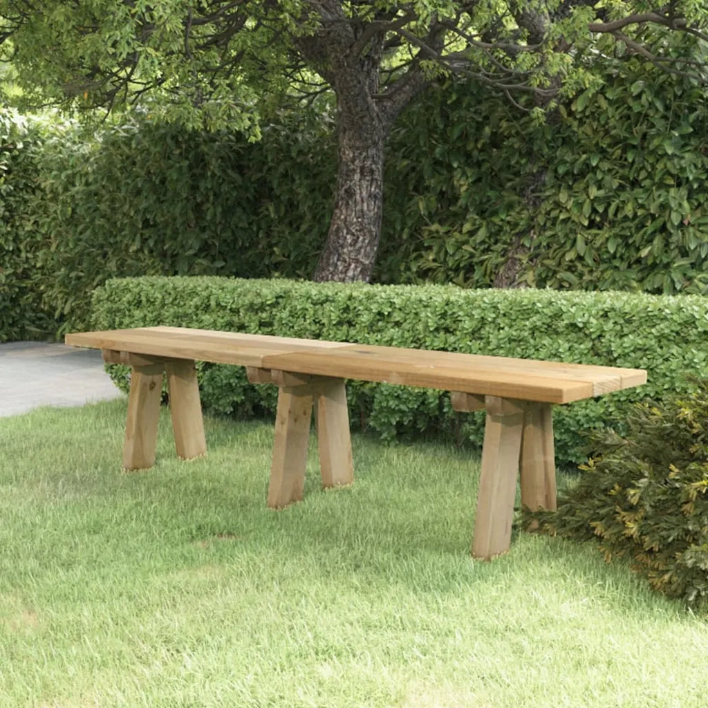 Panchina da Giardino 160 cm in Massello di Pino Impregnato 318174
