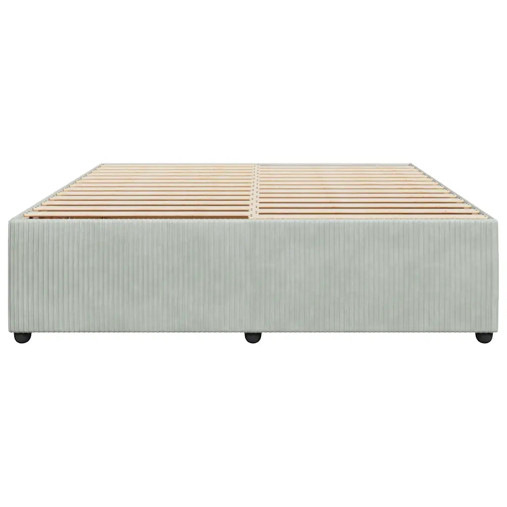 Giroletto senza Materasso Grigio Chiaro 200x200 cm Velluto 3285030