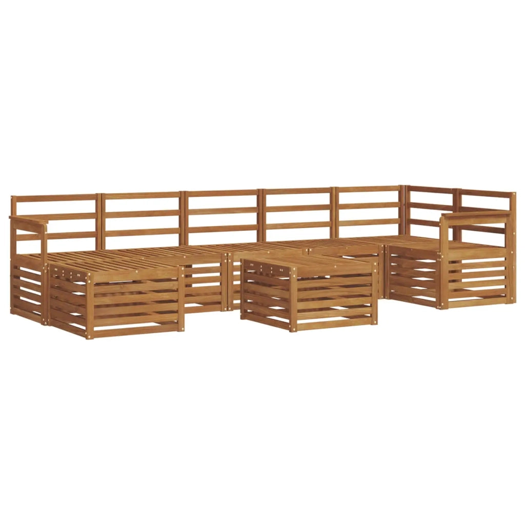 Set divano sezionale 8 pcs Naturale Legno di Acacia Massello 3375194