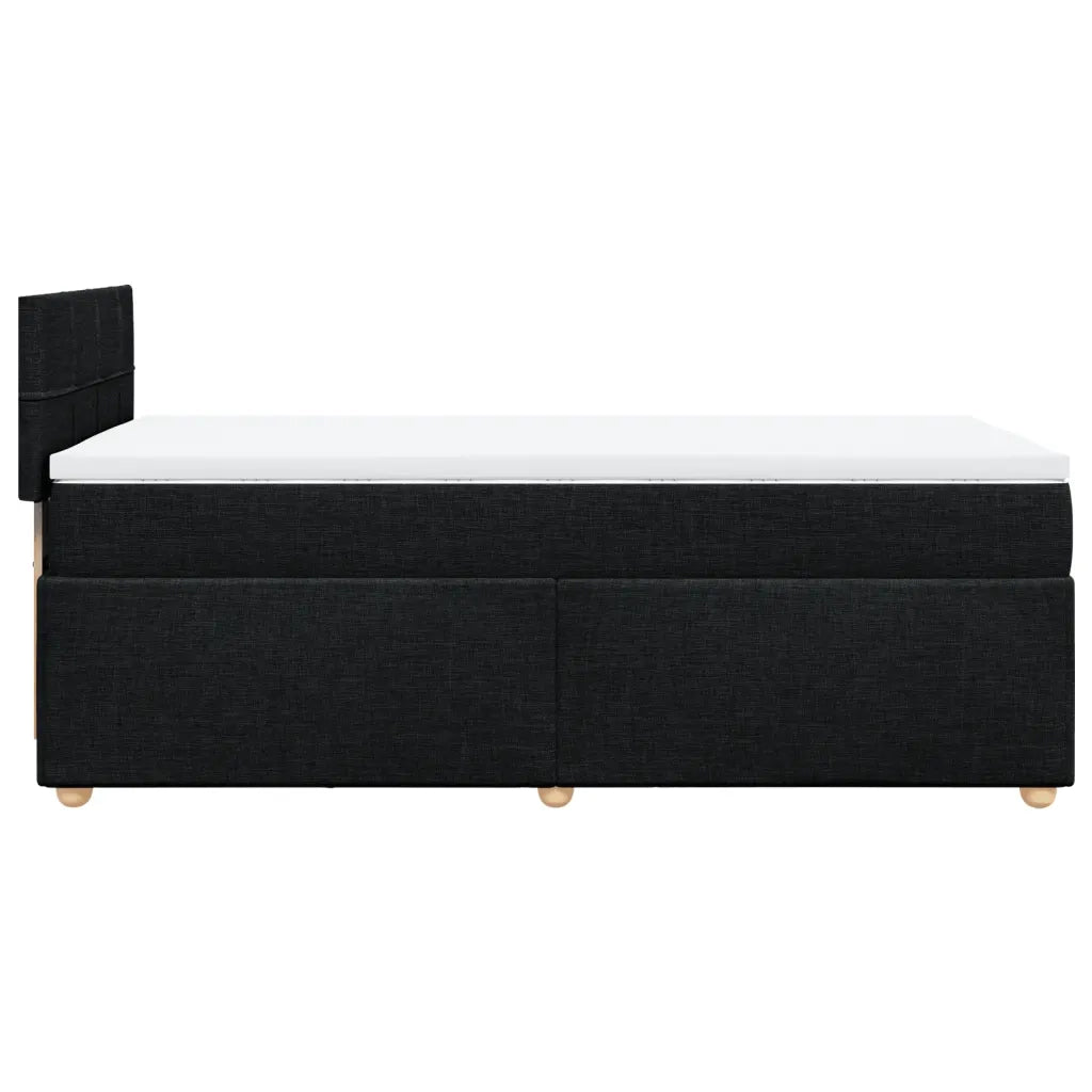 vidaXL Letto a Molle con Materasso Nero Singolo in Tessuto