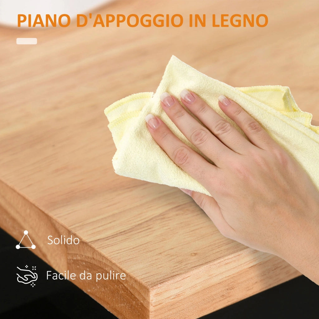 Carrello Cucina con Cassetto e Ante ¨C Zephmum ¨C Nero 83x45x91.5cm