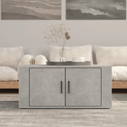Tavolino Salotto-Tavolino da soggiorno-Tavolo Grigio Cemento 80x50x36 cm Legno Multistrato