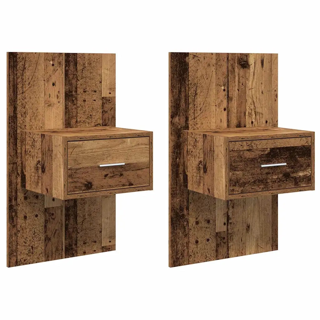 Armadio da Notte 2 pcs Legno vecchio 50 x 32,5 x 80cm 880477