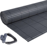 Ombrello Esterno 2 in 1 - Resistente al Tempo e alle Intemperie - Schermo, Paravento, Divano - 120x400cm - Grigio Scuro Antracite