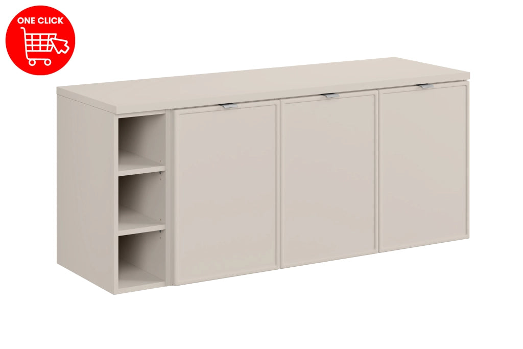 Set mobili bagno 140 cm con piano Bella Cashmere 140 cm