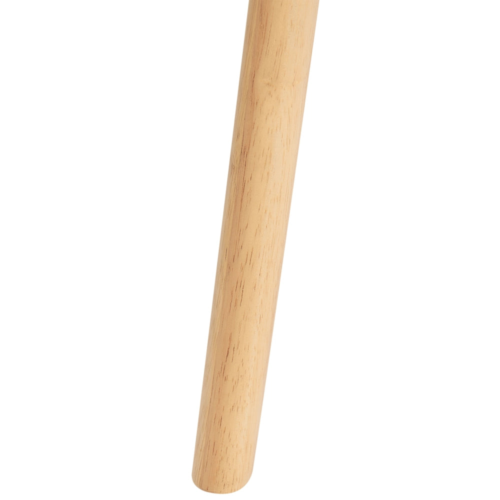 Set di 2 sedie da pranzo in legno chiaro e tessuto poliestere grigio Gambe in legno di gomma Stile retrò tradizionale