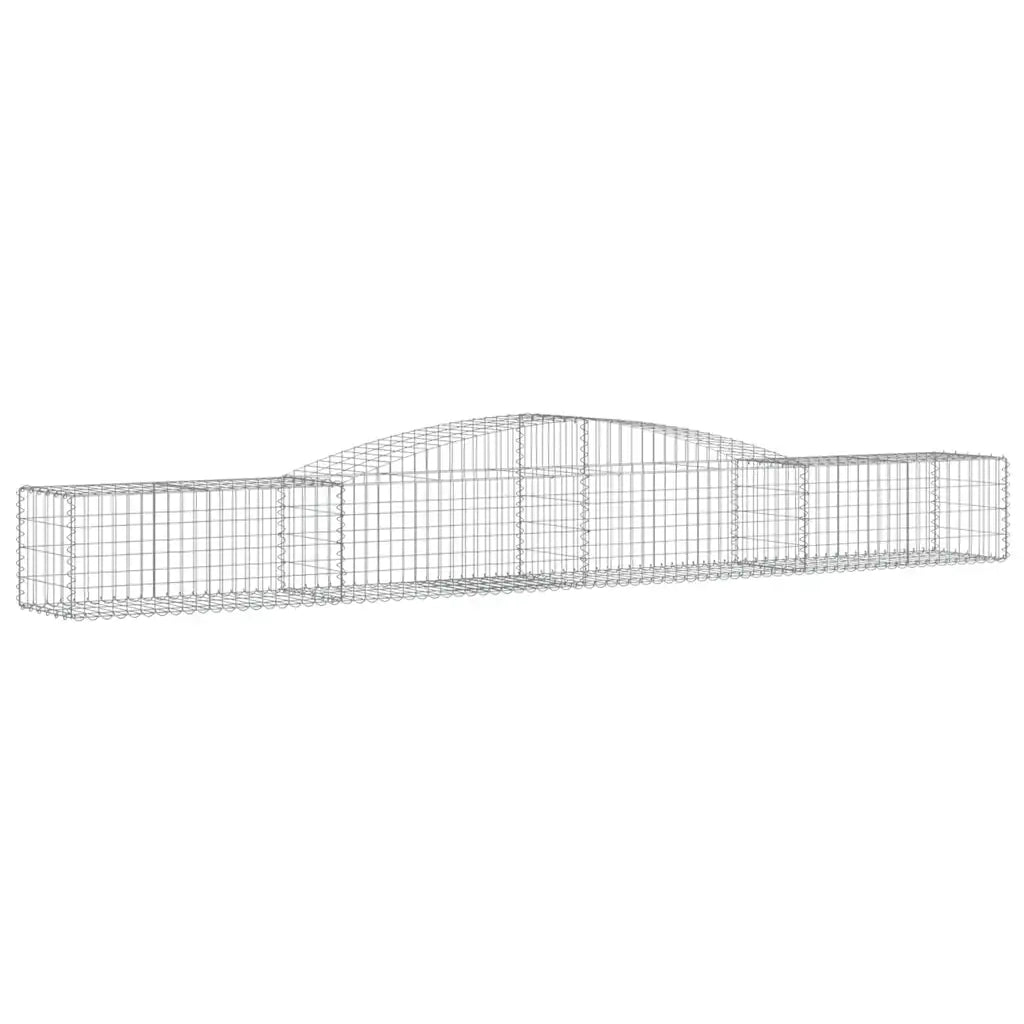 Cesti Gabbioni ad Arco 2 pz 400x50x40/60 cm Ferro Zincatocod mxl 77139
