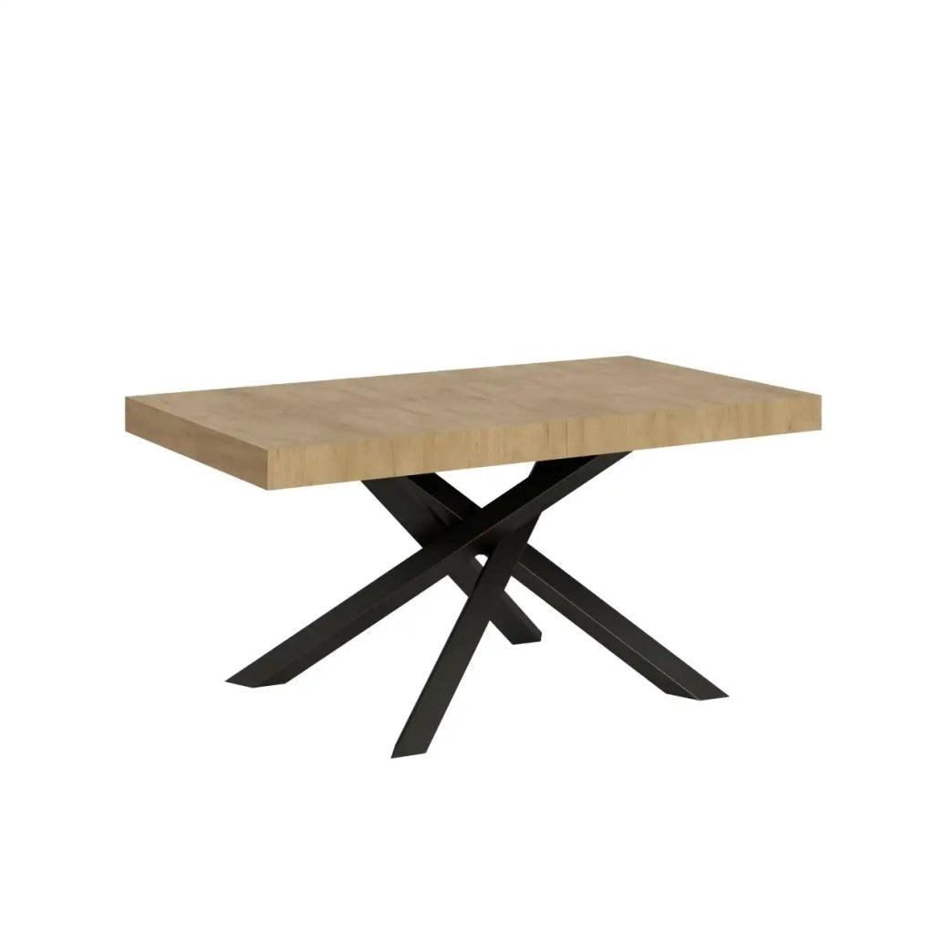 Tavolo allungabile 160/264x90 cm Volantis colore quercia natura gambe antracite