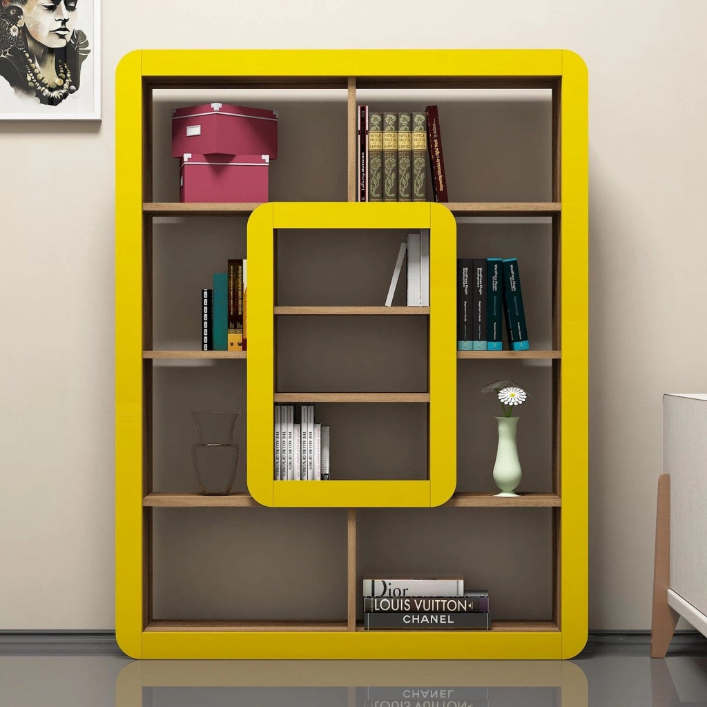 Biblioteca Caltrano, Libreria 8 Ripiani, 108x22x140h cm Marrone Noce