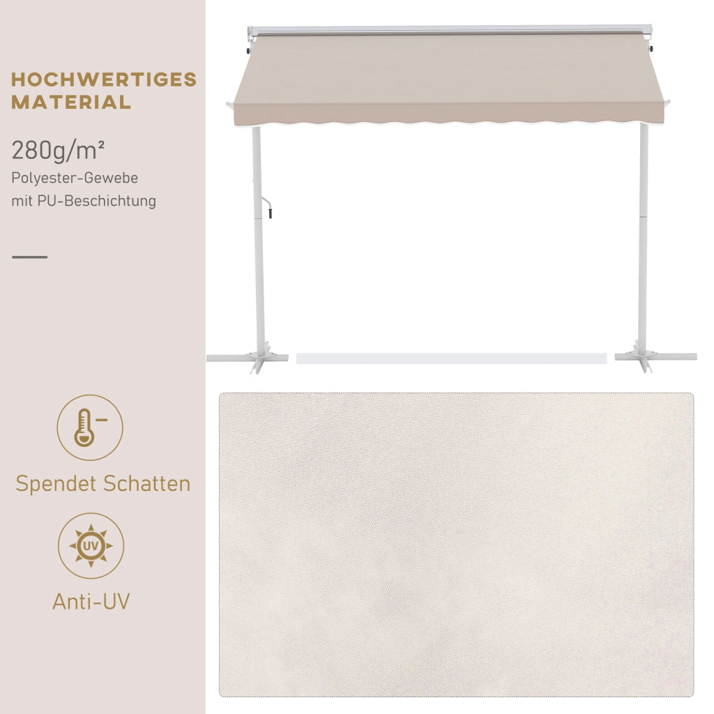 Tenda da sole pieghevole ¨C zephmum ¨C crema 3x3m