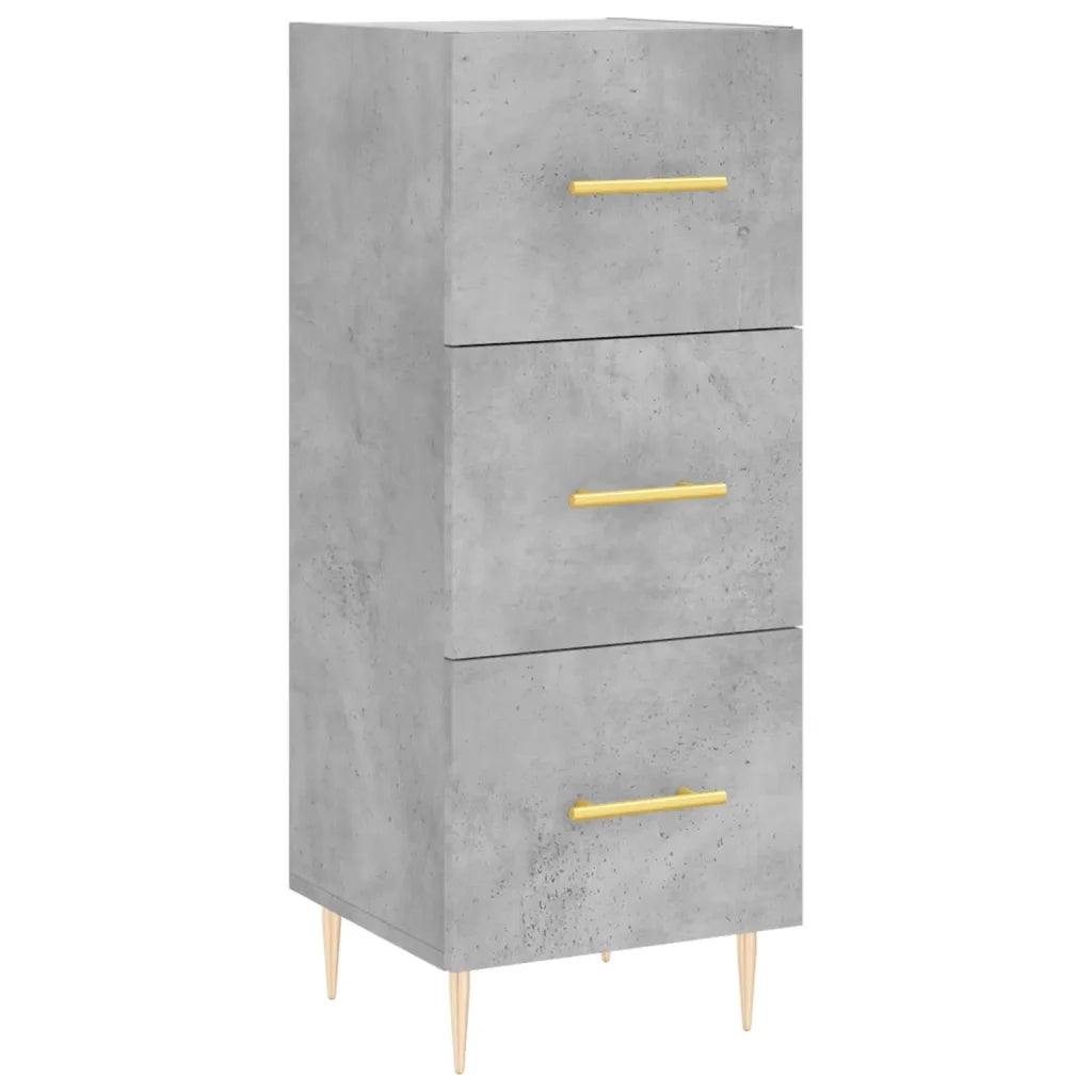 Credenza | Madia | Buffet da pranzo | Armadio da pranzo Grigio Cemento 34,5x34x180 cm in Legno Multistrato