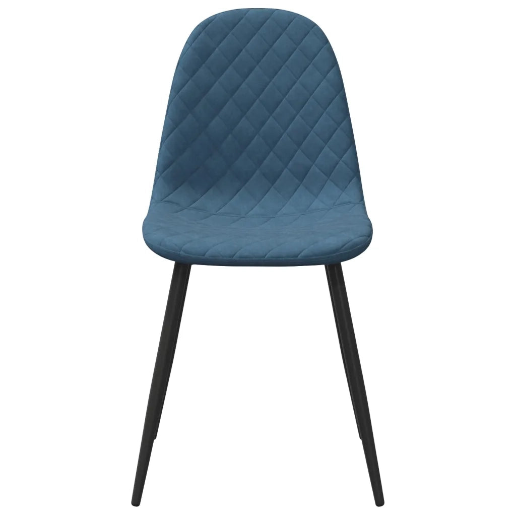 Sedie da Pranzo 2 pz Blu in Velluto cod mxl 21897