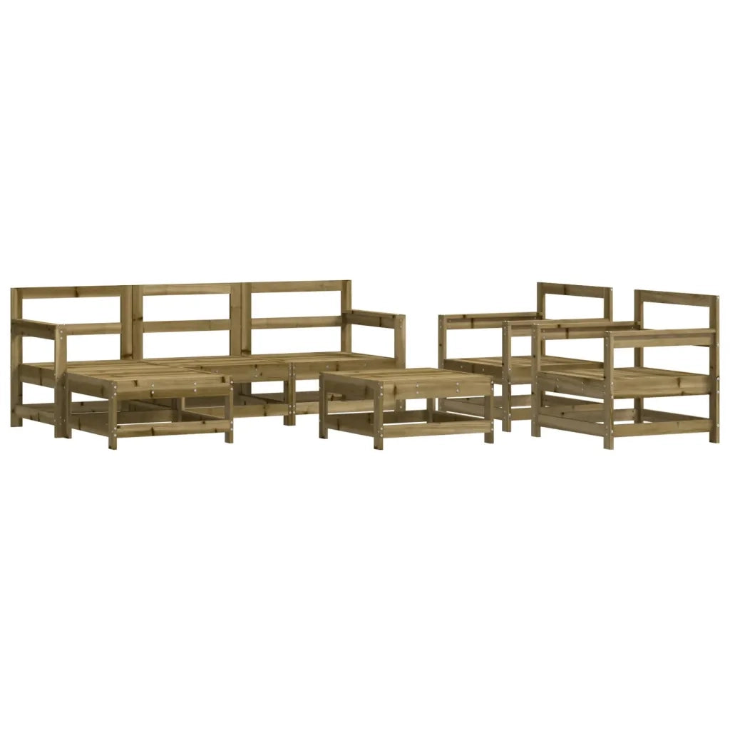 Set Divani da Giardino 7pz con Cuscini Legno Impregnato di Pinocod mxl 101154