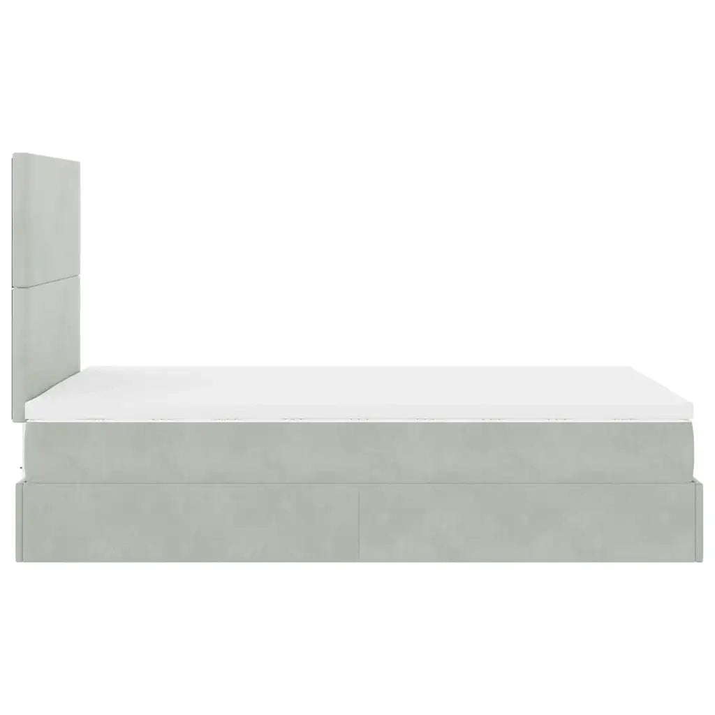 Struttura Letto Pouf con Materassi 120x200 cm Velluto 3314240