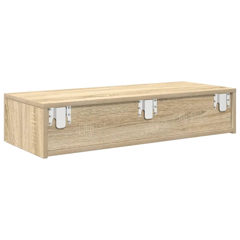 Scaffale a Parete con Cassetti Sonoma 80x33x17 cm in Truciolato 859979