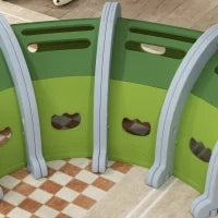 Tunnel per Bambini 3-6 Anni a Forma di Coccodrillo, Gioco per Interno ed Esterno in Plastica, Verde