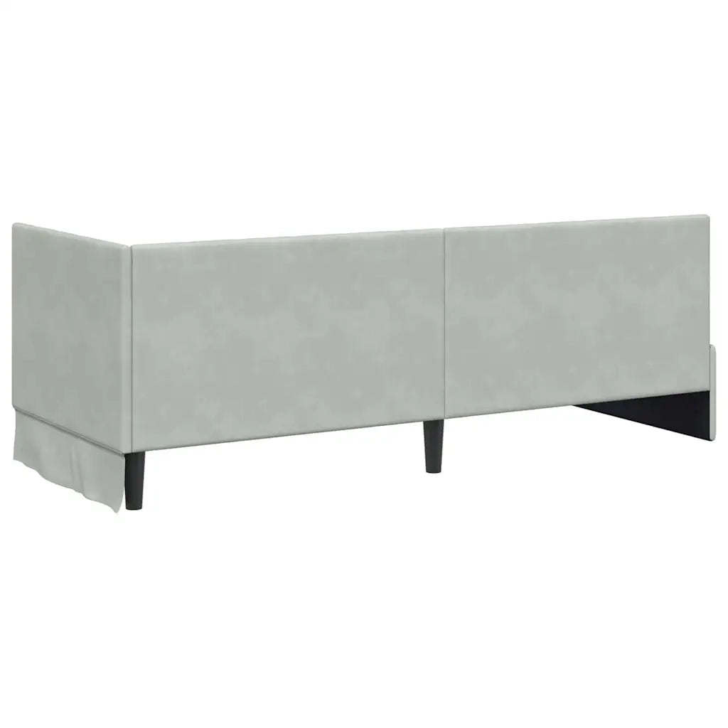 Struttura Letto Angolare con Materasso 2 pz-Giroletto con materasso Grigio chiaro 290378