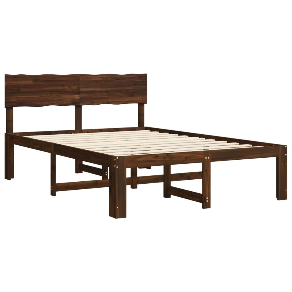 Letto matrimoniale con testiera ROSTOCK Marrone Scuro 903380