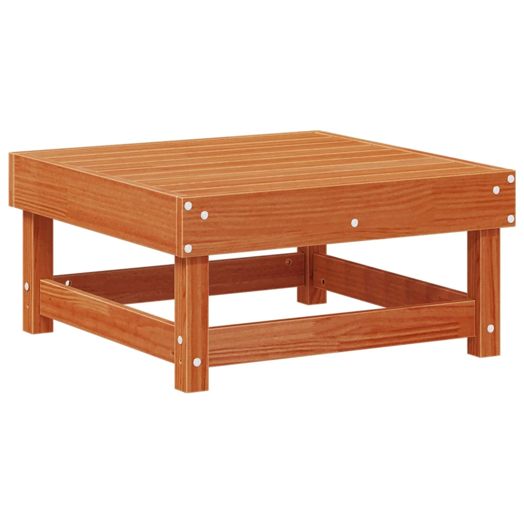 Poggiapiedi da Giardino Legno di pino massiccio Marrone Cera