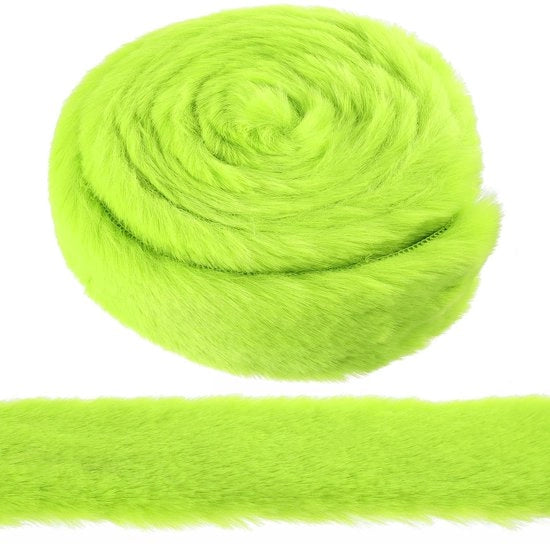 Imitazione pelliccia Lint 5 cm - Verde - 2,7 Metri - Fibra artificiale - Decorativo - Per decorazioni natalizie - Lint pelliccia imitativo