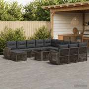 Set Divano da Giardino 13 pz Grigio e Grigio Scuro polyrattan 3437042