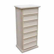Cassettiera in legno 7 cassetti grezzo l.60 p.47 h.115 (717) - Mobili 2G