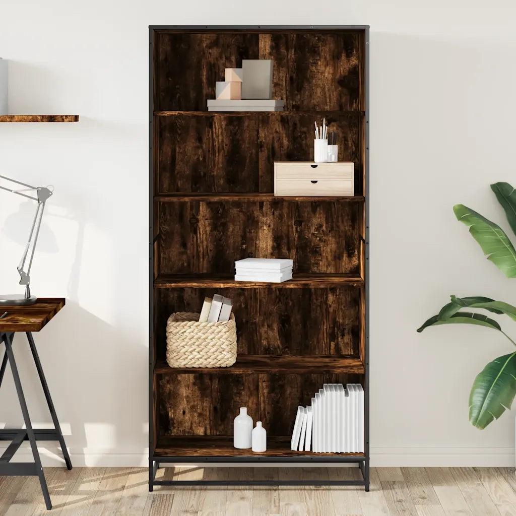Libreria Rovere Fumo 80,5x35x170,5 cm in Truciolato 3300857