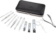 Set di manicure e pedicure Professionale - 12 pezzi - Scatola elegante - Nero