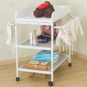 Tavolo per Bambino - Tavolo per la Comoda - Tavolo per la Pulizia del Bambino - Con Spazio di Deposito - 84 x 72 x 90 cm - Bianco
