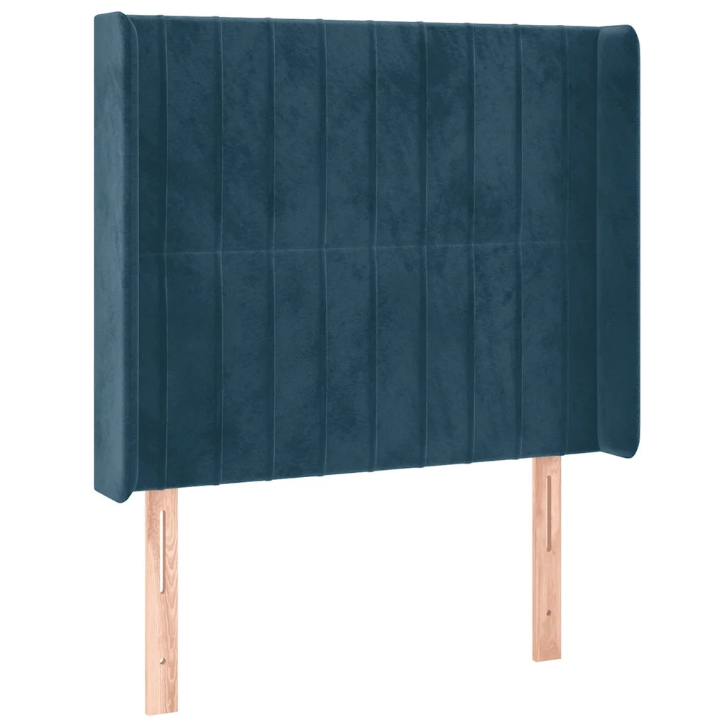 Testiera a LED Blu Scuro 93x16x118/128 cm in Vellutocod mxl 73889