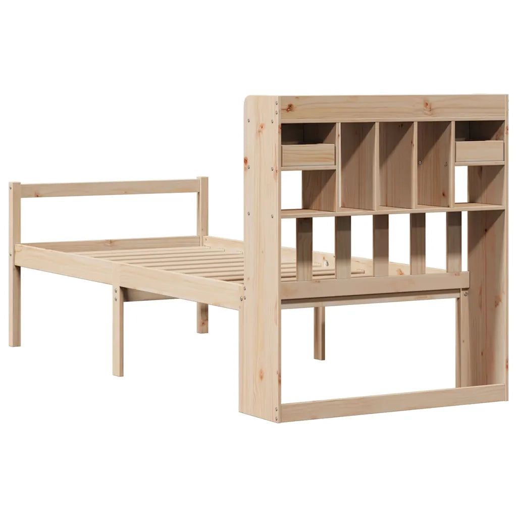 vidaXL Letto Libreria senza Materasso 90x200 cm Legno Massello Pino