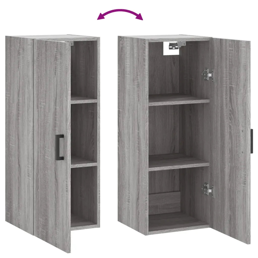 Mobile a Parete Grigio Sonoma 34,5x34x90 cm 828858
