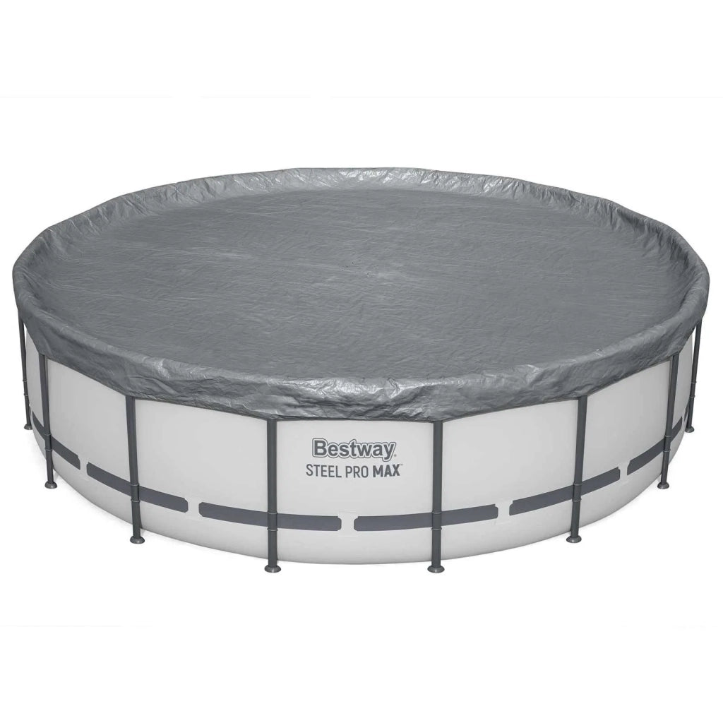 Bestway Copertura per piscina Ø6,71 m Rotondo Poliestere Grigio 42035729