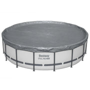 Bestway Copertura per piscina Ø6,71 m Rotondo Poliestere Grigio 42035729