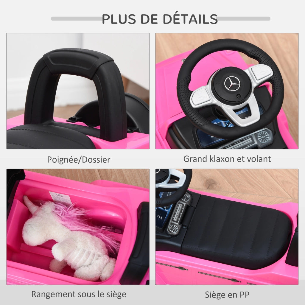 Camion Portaoggetti Bambini Mercedes Benz ¨C zephmum ¨C 12-36 Mesi Rosa