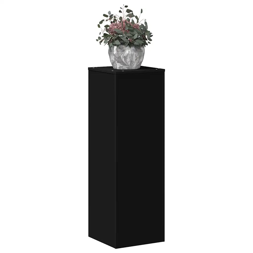 Supporto per Piante Nero 33x33x100 cm in Truciolare 852952
