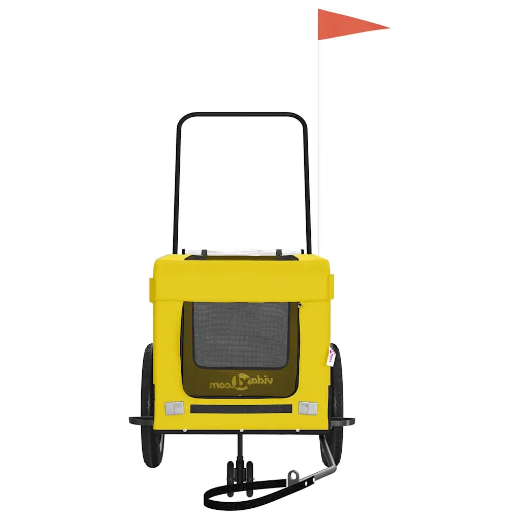 Rimorchio da Bici per Animali Giallo e Nero Oxford e Ferro CFW5434241